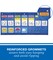 Carson Dellosa 25" x 12.75" Classroom Weekly Weather and Calendar Pocket Chart —Days of the Week, Abbreviations, Numbers, With Weather Condition Illustration Cards, Weekly Calendar Pocket Chart Blue